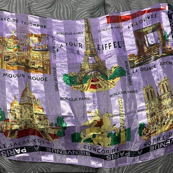Scarf from Paris Very elegant and classy beautiful on a designer purse - Picture 1 of 4